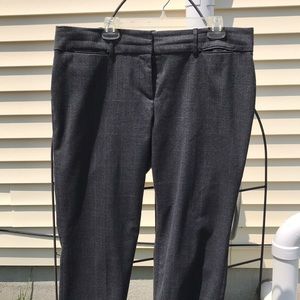 Ann Taylor Loft Julie Fit Trousers in Glen Plaid Dark Gray